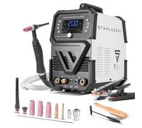 STAHLWERK Saldatrice AC/DC TIG 200 Puls Pro Digital - Inverter con 200 A, IGBT, MMA/ARC, funzione impulsi e spot, memoria lavori, regolabile digitalmente, per alluminio, lamiere sottili, DC & AC TIG