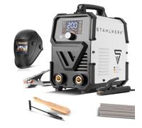 STAHLWERK Saldatrice ad elettrodo ARC 200 Synergic Pro Digitale - Set completo - MMA fino a 200 A, saldatura senza gas, Inverter Lift-TIG, Hotstart, Anti-stick, Smart Cooling