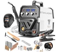 STAHLWERK Saldatrice combinata 2 in 1 MIG MAG 200 ST IGBT - set completo - MIG/MAG sinergico 200 A, filo FLUX compatibile, MMA manuale, raffreddamento intelligente, protezione termica