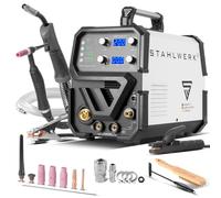 STAHLWERK Saldatrice combinata 3 in 1 MTM-200 ST - Inverter 200 A, TIG, MIG MAG, MMA, avanzamento filo sinergico, 4 rulli, accensione HF, filo animato adatto, per acciaio e lamiere sottili