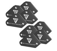 STAHLWERK Set di 2 x 4 angoli di saldatura magnetici 4 kg | 9 lbs pratico magnete per saldatura | angolo magnetico | Posizionatore per saldatura con forte forza adesiva