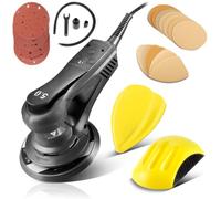 STAHLWERK Smerigliatrice orbitale ES-150 ST - Potente levigatrice manuale da 350 W, potente e a basse vibrazioni, smerigliatrice rotativa senza brushless, set pratico, levigatrice con due blocchi a