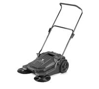 STAHLWERK Spazzatrice SL-20 ST con larghezza di 650 mm e capacità di 20 l, spazzatrice manuale a terra | Spazzatrice manuale con 2 spazzole