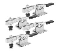 STAHLWERK TC-90 ST - Set di 4 morsetti da 90 kg (198 lbs), con forza di serraggio, robusto sgancio rapido/tenditore/tenditore verticale in acciaio inox