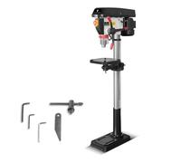 STAHLWERK Trapano a colonna - Robusto trapano da 900 Watt per fai da te e costruttori di metallo, diametro del foro 20 mm, 280 - 2.380 giri/min, robusto trapano e base in metallo per una stabilità