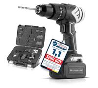 STAHLWERK Trapano avvitatore a percussione a batteria con sistema a 20 Volt e tecnologia Brushless - avvitatore a batteria, trapano con batterie, caricabatterie, valigetta per macchine, set di punte e