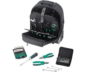 STAHLWILLE 13215/105 MultiUse - Set di attrezzi da 105 pezzi in trolley con zaino | zaino professionale attrezzato, cacciavite, chiavi inglesi, set di punte