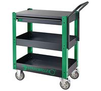 STAHLWILLE Carrello da officina 612 pezzi, vuoto, con cassetto e due ripiani, pratico e robusto, portata elevata di minimo 150 kg, officina arrotolabile