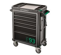 STAHLWILLE Carrello da officina 93/6 A | 6 cassetti | sicuro grazie alla chiusura centralizzata e alla protezione antiribaltamento | Robusto ripiano in plastica