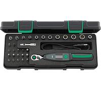 STAHLWILLE Chiave dinamometrica elettronica 701/32/1 l, 1/4" da 1 a 20 Nm, 31 pezzi, set con dadi, punte, ecc. in scatola di plastica, prodotto in Germania