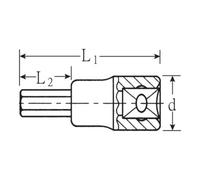 Stahlwille Bussola esagonale STW547 attacco 1/2" 7 mm