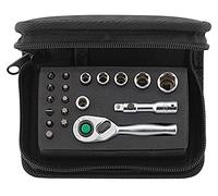 Stahlwille Set di chiavi a bussola, 40/16/3QR, L 1/4", 19 pezzi, mini cricchetto, portapunte, prolunga, noci e punte l, custodia morbida, Made in Germany