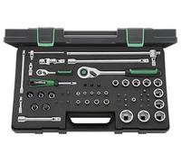 STAHLWILLE Set di chiavi a bussola, 40/52/45/12QR, 57 pezzi, 1/4 + 1/2", larghezza chiave 4-30 mm, diverse punte ed estensioni