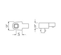 STAHLWILLE Testa a innesto con attacco quadro, Modello-Quadro di manovra maschio: 1-3/8" Quantità:1