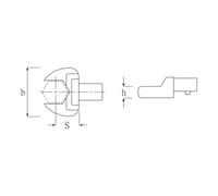 STAHLWILLE - Testa ad innesto, tipo chiave a forchetta 1-14