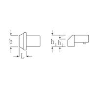 Stahlwille Teste a innesto per saldatura 737 Quantità:1