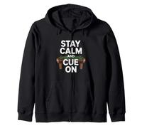 Stai calmo e cue on snooker Felpa con Cappuccio