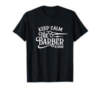 Stai Calmo Il Barbiere È Qui Uomo Barbershop Barbieri Maglietta
