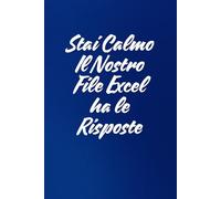 Stai Calmo Il Nostro File Excel ha le Risposte: Divertente taccuino a righe Quaderno divertente per un collega. Umorismo da ufficio. a righe idea regalo per collega lavoro o amico