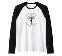 Stai Come Un Albero - Funny Wu Xing Five Elements Qigong Maglia con Maniche Raglan