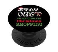 Stai fuori dalla mia strada sono shopping natalizio,Divertente Babbo Natale Cristo PopSockets PopGrip Adesivo