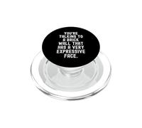 stai parlando con un muro di mattoni che ha un molto espressivo PopSockets PopGrip per MagSafe