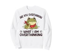 Stai pensando Troppo a Quello Che STO pensando io? Funny Frog Meme Felpa