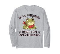 Stai pensando Troppo a Quello Che STO pensando io? Funny Frog Meme Maglia a Manica