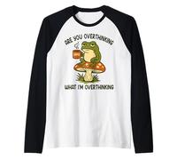Stai pensando Troppo a Quello Che STO pensando io? Funny Frog Meme Maglia con Maniche Raglan