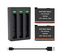 STAIGO Caricabatterie wireless, connettore a 1 pin per Insta 360 X3 con caricatore rapido USB a 3 canali[3.85V 1800mAh](Non impermeabile)