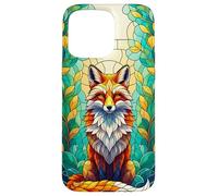 Stained Fox Art Nature Lover Case con effetto unico Custodia per iPhone 15 Pro Max