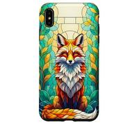 Stained Fox Art Nature Lover Case con effetto unico Custodia per iPhone XS Max