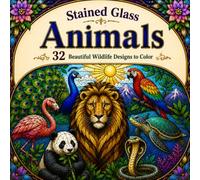 Stained Glass Animals: 32 Beautiful Wildlife Designs to Color