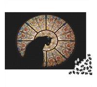 Stained Glass Cat Silhouette Puzzle 1000 Pezzi Per Anziani Serata in Famiglia Allenamento Mentale Made in Europa Stimolo Cognitivo Cartone Di Alta Qualità 70x50cm/1000pcs