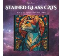 Stained Glass Cats: A Peaceful Paws Coloring Book Volume 7