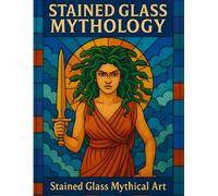 Stained Glass Coloring Book with Mythology: 100 Fantasy & Myth Pages for Stress Relief