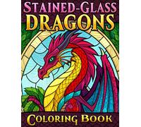 Stained-Glass Dragons coloring book