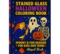 Stained Glass Halloween Coloring Book