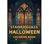 Stained Glass Halloween Coloring Book: Detailed Halloween Creatures: Calm Coloring for Relaxation