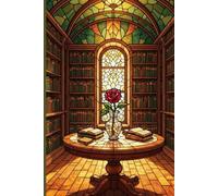 Stained Glass Library Journal: 100 Lined Pages for Writing, Notes, and Reflection