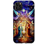 Stained Glass Nativity Scene Christmas Art Custodia per iPhone 11 Pro Max