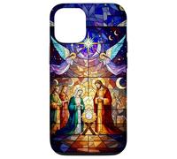 Stained Glass Nativity Scene Christmas Art Custodia per iPhone 12/12 Pro