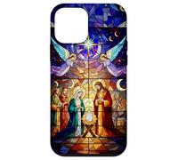 Stained Glass Nativity Scene Christmas Art Custodia per iPhone 12 mini