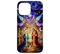 Stained Glass Nativity Scene Christmas Art Custodia per iPhone 13 Pro Max