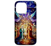 Stained Glass Nativity Scene Christmas Art Custodia per iPhone 14 Pro Max