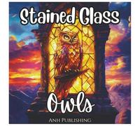 Stained Glass Owls: Cute Coloring Book for All Ages: Beautiful Owls with Bold Stained Glass Patterns for Kids, Teens, and Adults