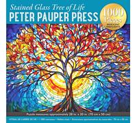 Stained Glass Tree of Life 1000-Piece Jigsaw Puzzle (Printed on Reflective Foil