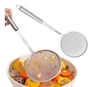 Stainless Fat Skimmer, Long Handle Oil Strainer Set, 12,8 x 4,72 Inches Kitchen Mesh Separator, Heat Resistant Grease Filter Tool, Cooking Utility with Fine Mesh Finish, Frying Use for Home Kitchen