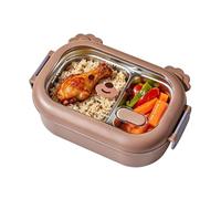 Stainless Lunch Box For Kids, Thermal Salad Bowl 1000ml, Cute Bear Design Compartment Lunch Box For Girls Boys Women Men School Work Travel Beach Picnic Food Storage Leakproof Insulated Meal Container