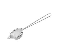 Stainless Mesh Strainer - Fine Weave Sifting Sieve, Kitchen Filter Piece for Cooking, Baking Prep Tool, Food Straining Gear with Reinforced Steel Weave, Liquid Filtering Tool for Sifting and Refining